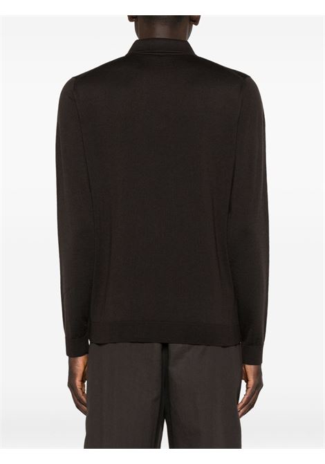 maglia polo uomo marrone scuro ROBERTO COLLINA | 253M01004M0108